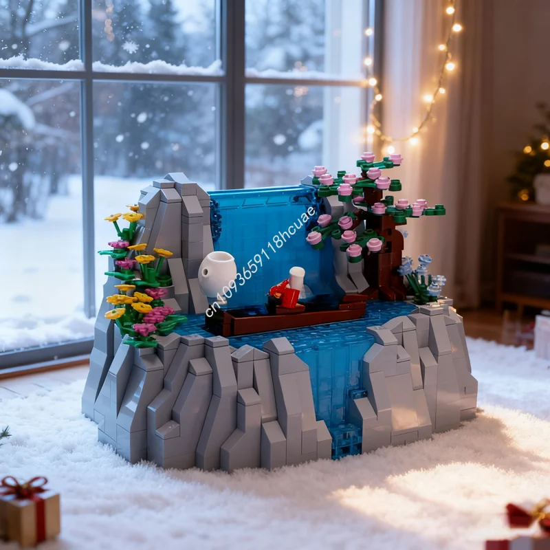 910pcs MOC Waterval Creatored Model Bouwstenen Bouw Kerstcadeaus DIY Speelgoed Creatieve Onderwijs Baksteen Kinderen Verjaardag