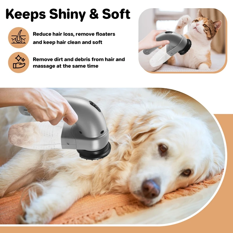 WISH Electric Pet Hair Remover อุปกรณ์ดูดสําหรับสุนัข Cat Grooming ระบบสูญญากาศทําความสะอาดขนสัตว์