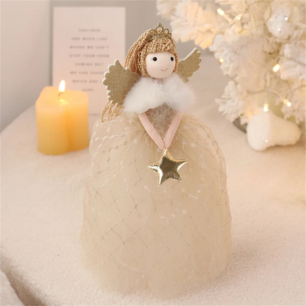 Toy Doll Skin-friendly 26 * 15cm Christmas Tree Christmas Tree Ornament Pendant Lovely Mesh Christmas Decoration Reusable Plush