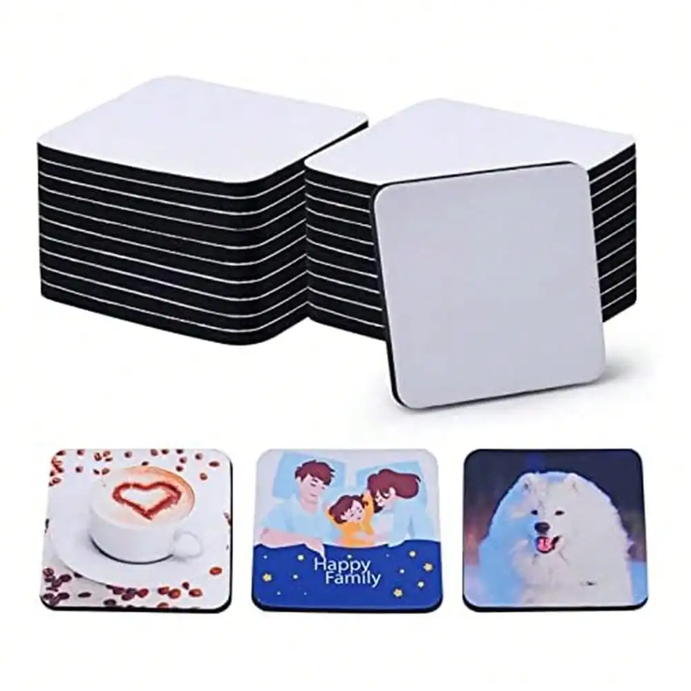 1PCS Square Sublimation Blanks Coasters,3.5 X 3.5 Inch/5MM For Thermal Sublimation DIY Crafts Painting Heat Transfer