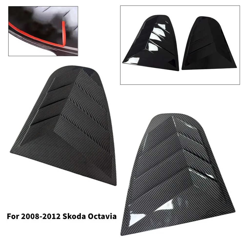 2 pièces pour Skoda Octavia 2008-2012, cache de persienne latérale de vitre arrière, garniture de ventilation, accessoires en ABS