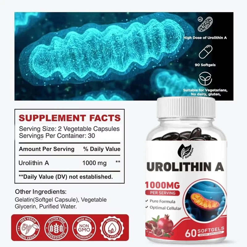 

Добавка мочевины с 60-капсулами для здорового старения. Улучшение энергии. Регенерация клеток. Миточундриальное здоровье. Антиоксидантная поддержка.