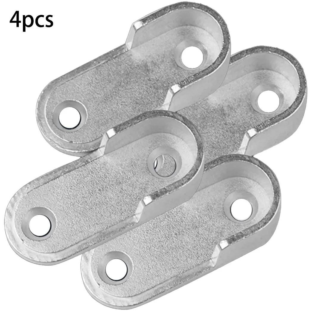 4 Pack Round Tube Support Bracket Stainless Steel Rail Hanger for Wardrobe Rods and Clothing Storage Solutions