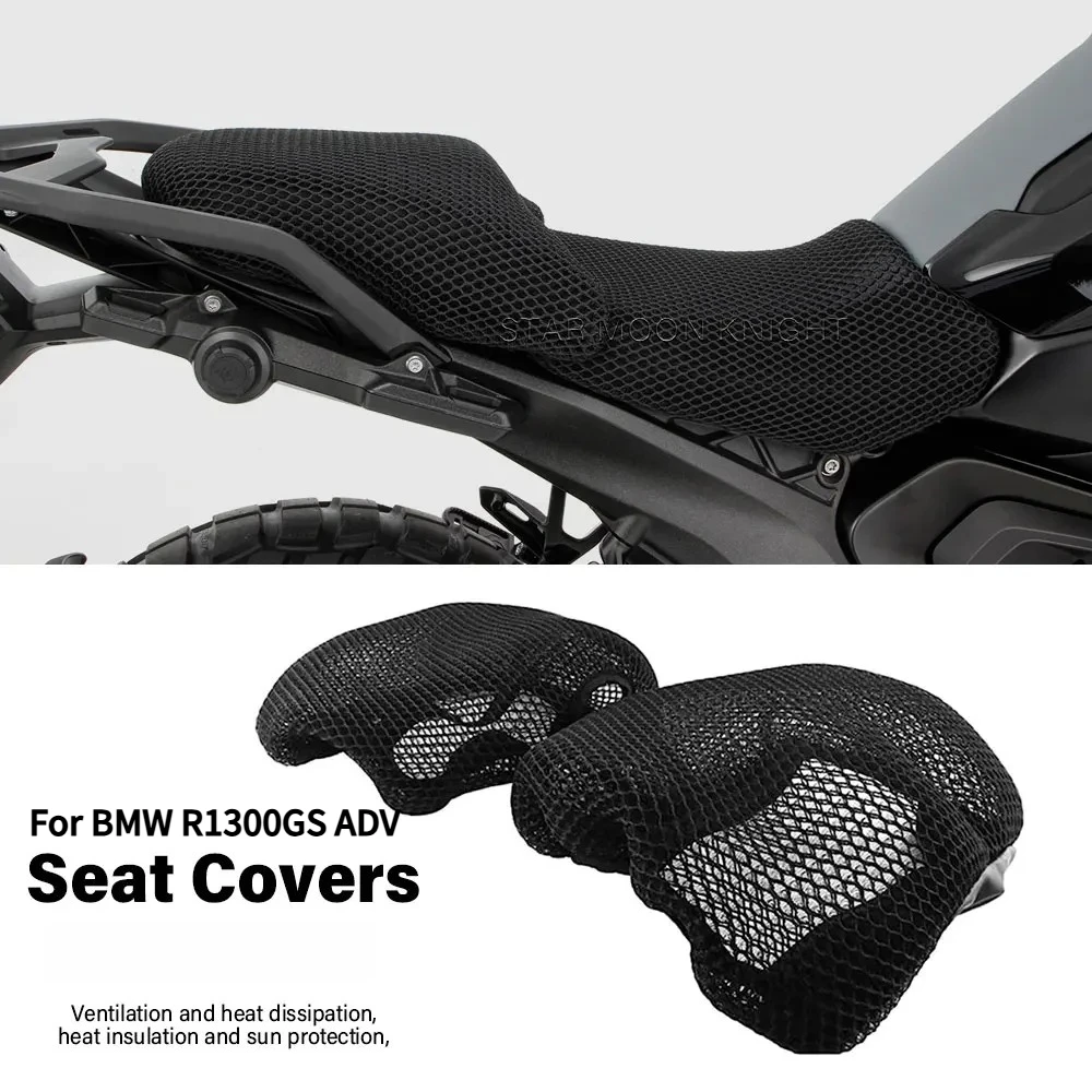 Motorcycle Seat Cover For BMW R1300GS R1300 GS R 1300 GS Driver and Passenger Seat Buffer Cover Ventilated Cooling UV Resistant