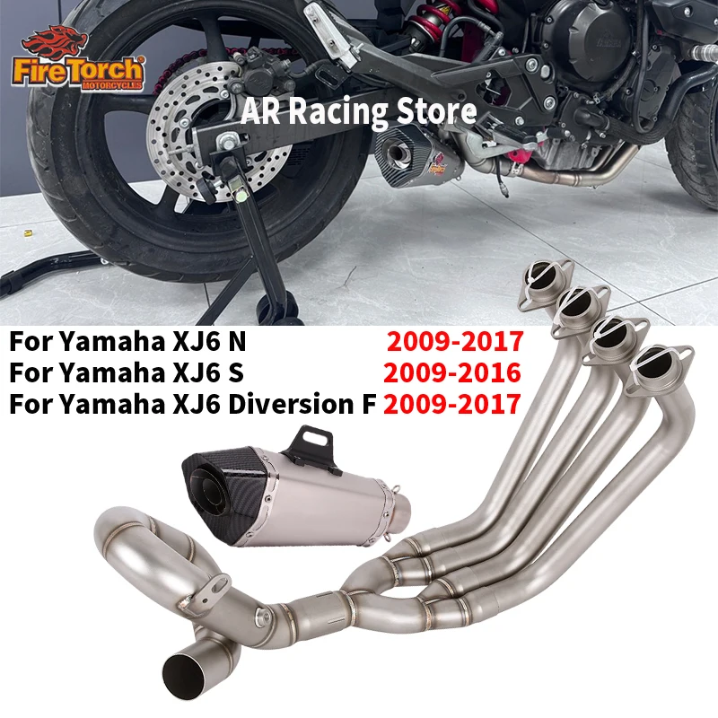 For YAMAHA XJ6 N XJ6 S XJ6 Diversion F 2009 - 2017 Motorcycle Exhaust System Muffler Escape Moto Front Link Pipe With Muffler