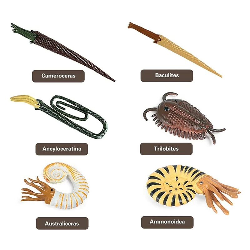 L81A 2025-Mini Ancient Marine Animal Figures,Sea Creatures Figurines,Educational School Project Learning Toys For Kids Toddlers