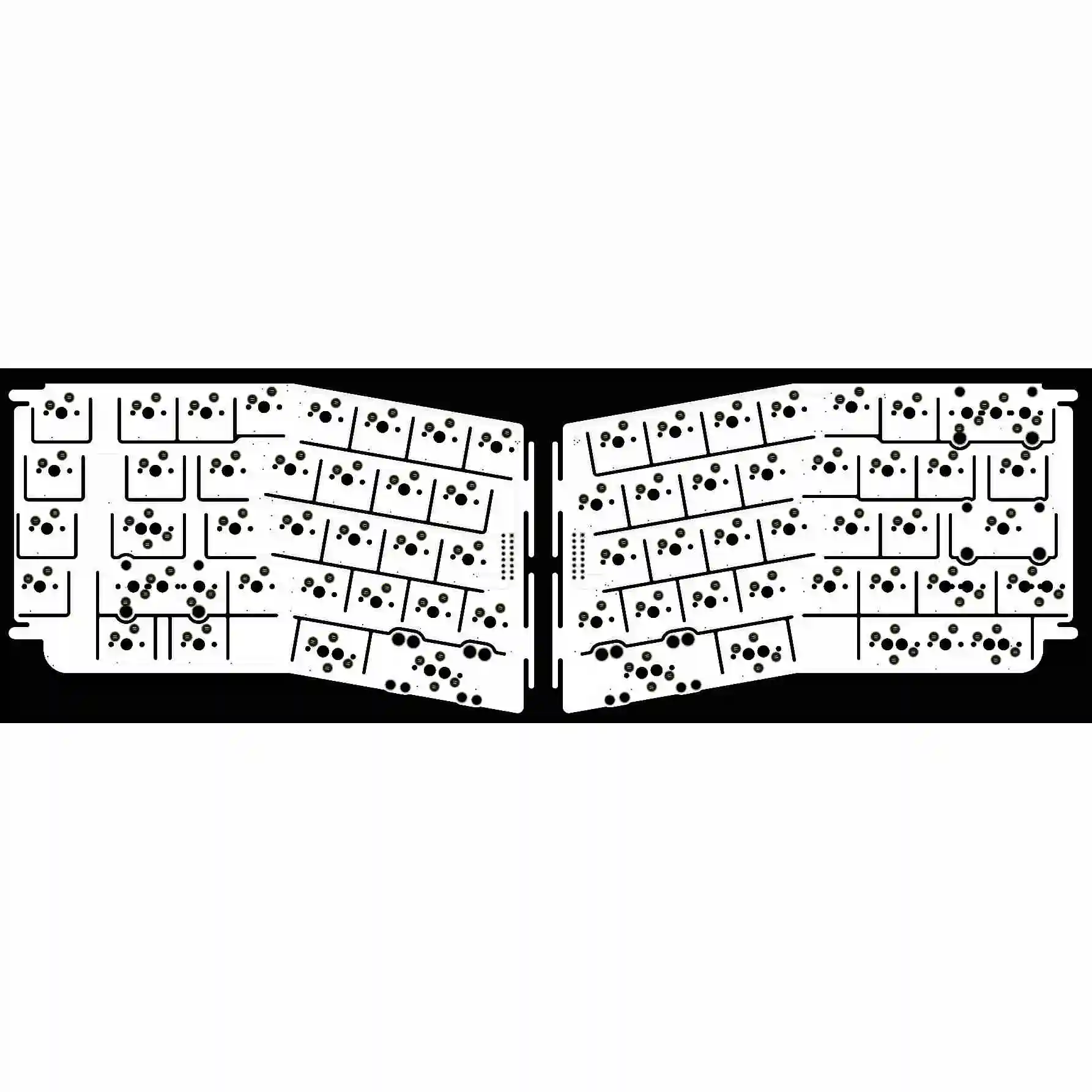 Wired hotswap PCB compatible Neo Ergo keyboard VIA support and poron sound foam pack