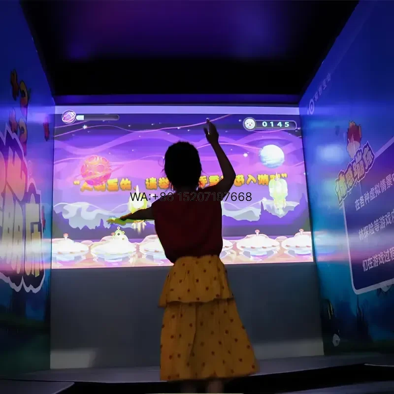 Wmwmnu Custom Indoor Commercial Interactive Projection Trampoline System for Family Entertainment Centers and Playgrounds