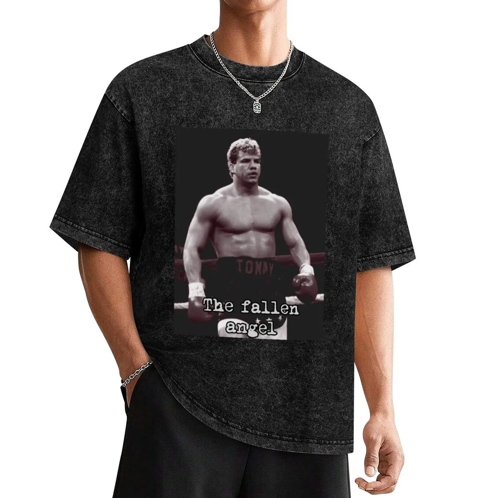 

Tommy Morrison The Fallen Angel T-Shirt rapper graphic tees kawaii clothes summer 2025 summer top mens white t shirts
