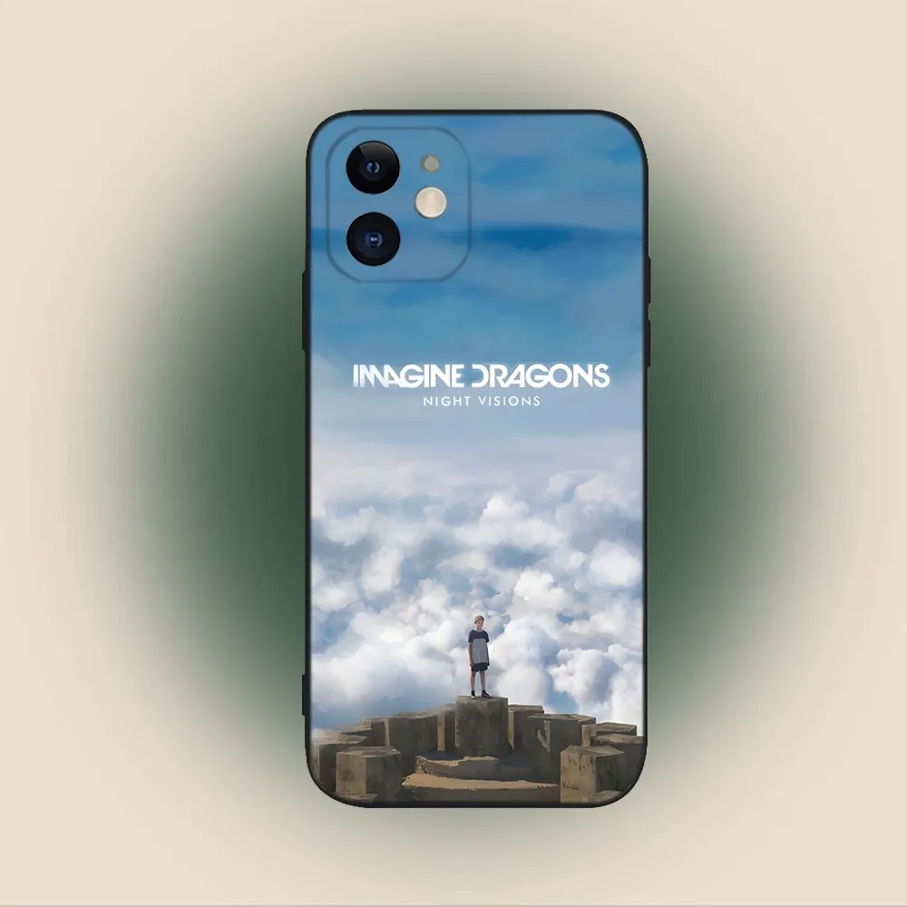 I-Imagine Dragons Night Visions  Phone Case For iPhone 15,14,13,12,11,Plus,Pro Max,XS,X,XR,SE,Mini,8,7 Soft Silicone Black Cover