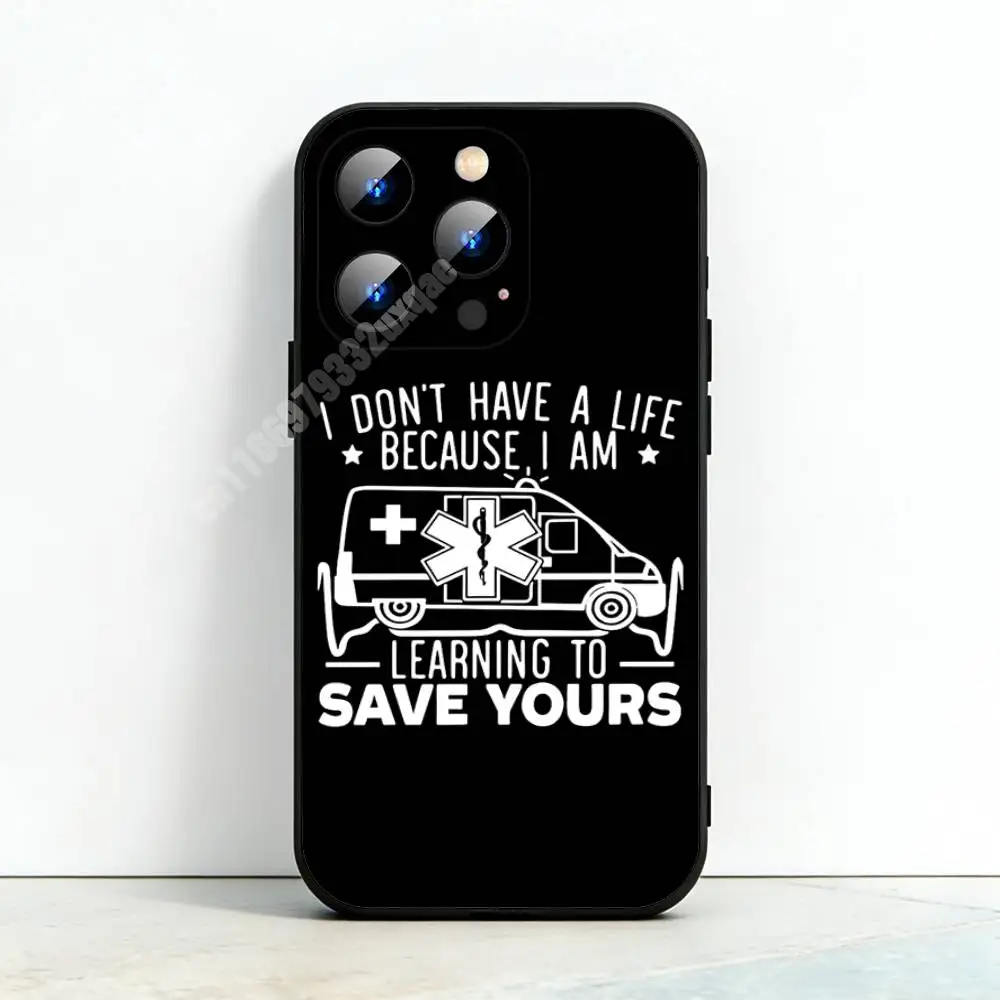 Emergency Medical Rescue Phone Case for iPhone 17 16 16E Pro Plus Air 15 14 Max Mini 12 11 Shockproof Protector