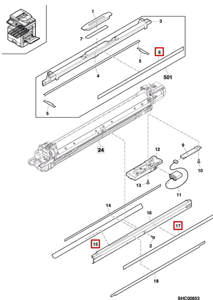 UCLEZ0180FCZ2 PSEL1181FCZZ UCLEZ0244FCZZ PSHEZ6195FCZZ PSHEZ6939FCZZ Entrance Seal for Sharp MX 2618 3118 3140 3618 2640 3111