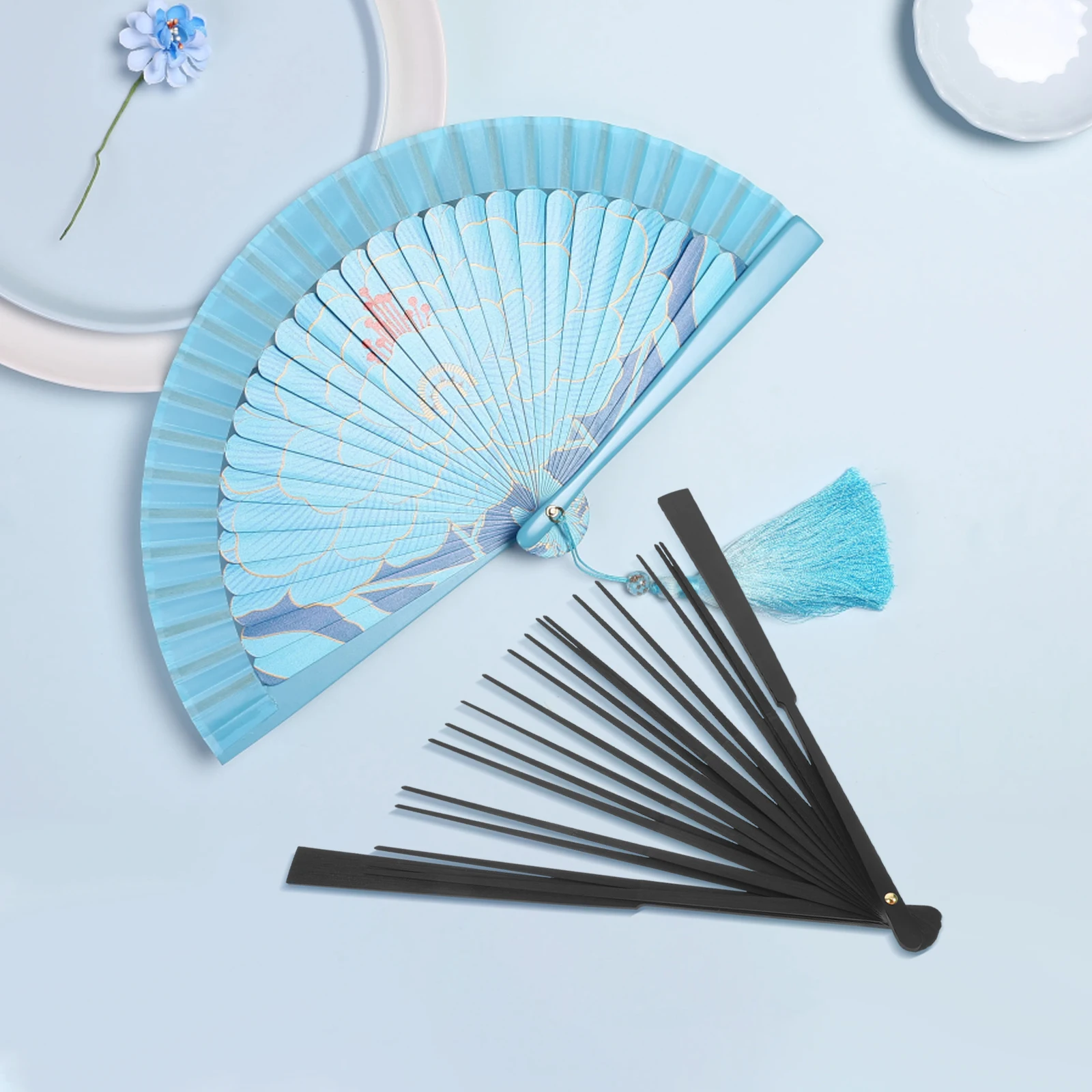 

Bamboo Folding Fan Frame DIY Hand Fan Supplies Foldable Handheld Parts Classic Japanese Enthusiasts