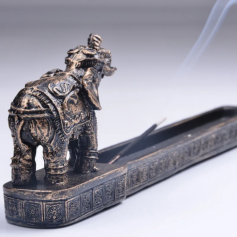 

Strict selection of ornaments, dragon boat and elephant god creative Egyptian elephant resin crafts, backflow incense agarwood