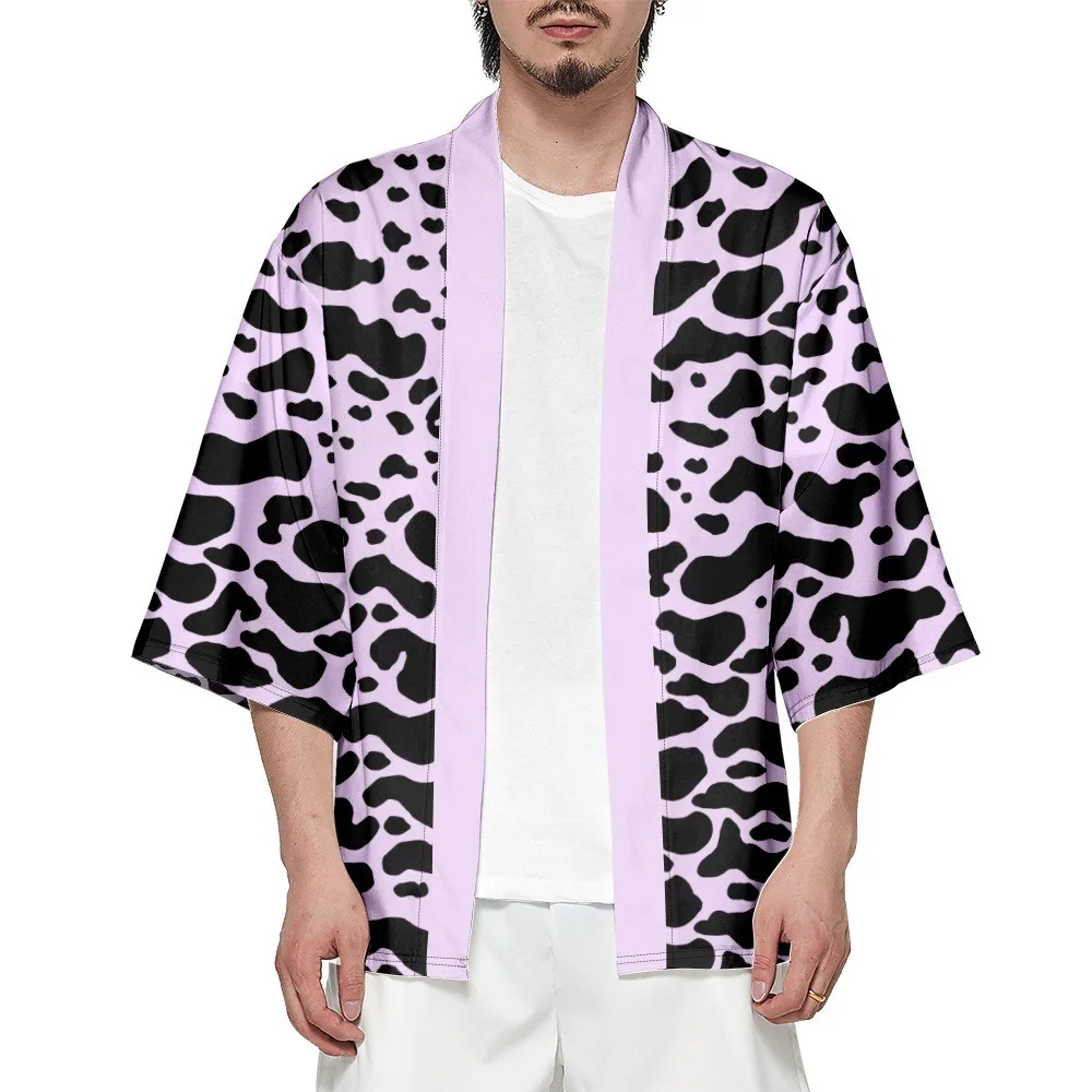 Summer Samurai Kimono Men Cosplay Japanese Fashion Retro Print Haori Streetwear Kimono Yukata Cardigan Casual Robe Hot Sale