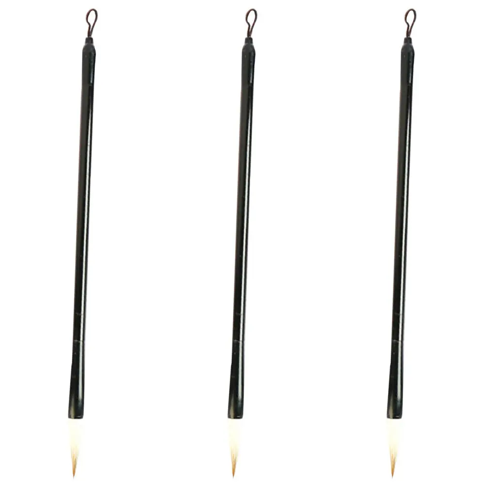 

3Pcs Premium Mixed Hair Ink Brush Set Chinese Calligraphy Brush Pen for Watercolor Sumi Drawing Beginners Advanced Artists