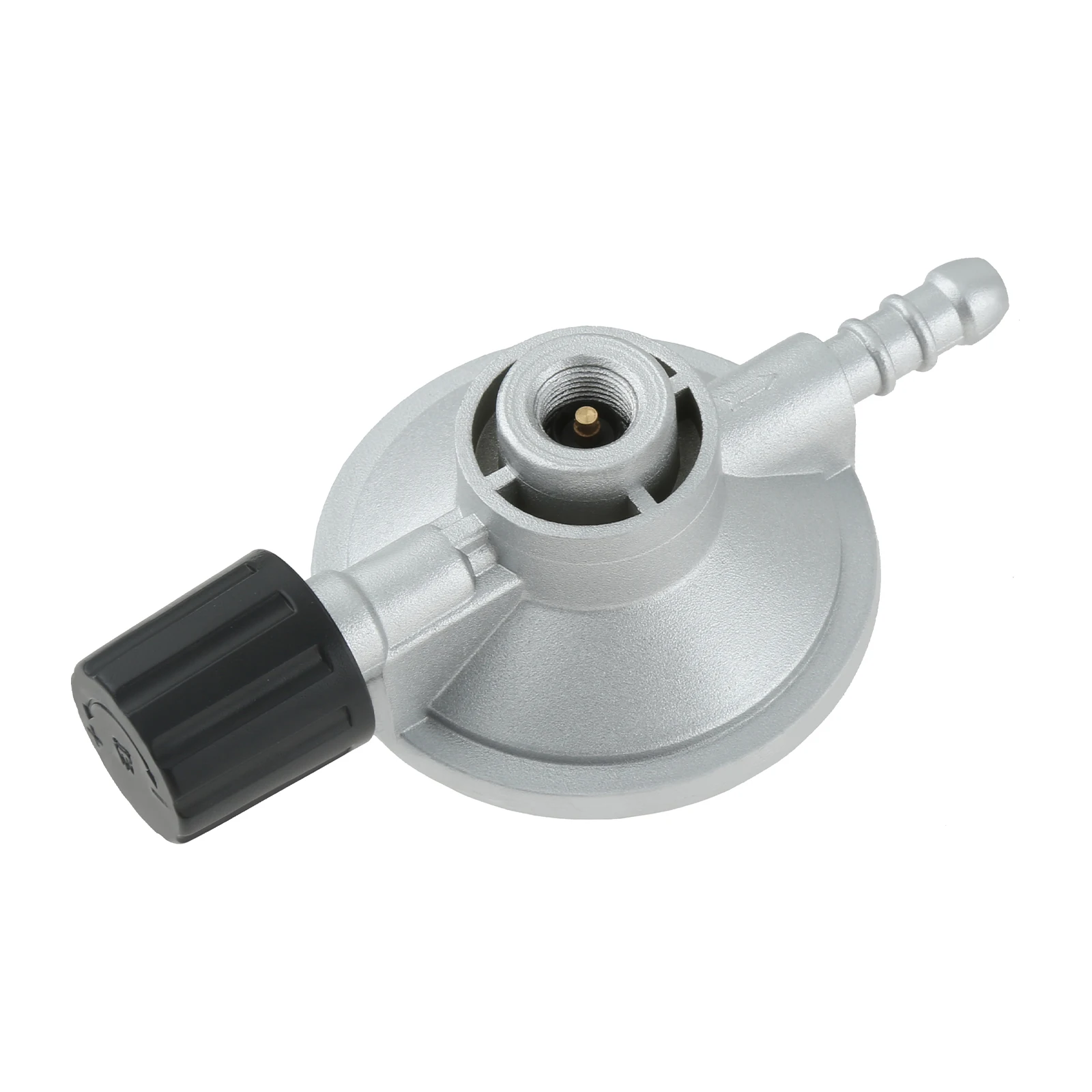 1LB Disposal Bottle Valve Adjustable Flow Low Pressure Propane Regulator 8mm Barb Hose Connection 7/16"