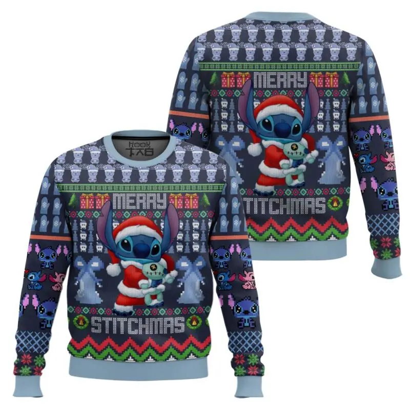 

Disney Stitch Lilo and Stitch Ugly Christmas Sweater Funny Holiday Party Pullover Cozy Plus Size Sweater Mens Xmas Gift 2026