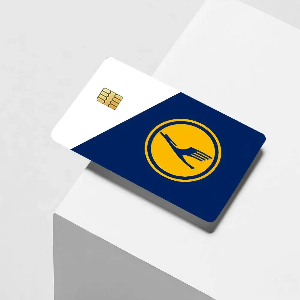 Fashion print L-Lufthansa Credit Card Decorative Card Stickers Suitable For Bank Cards Metro Transit Anti-scratch Gift 4PCS