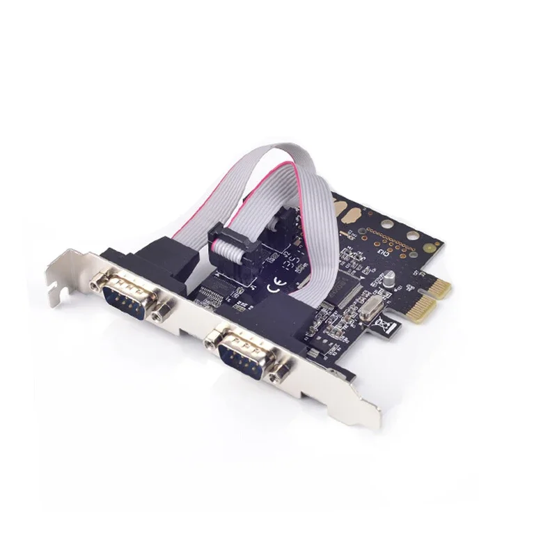 

PCIE 2 Port RS232 RS-232 Serial Port COM to PCI-E PCI Express Card Adapter Converter 2-port Serial Mcs 9922 win10