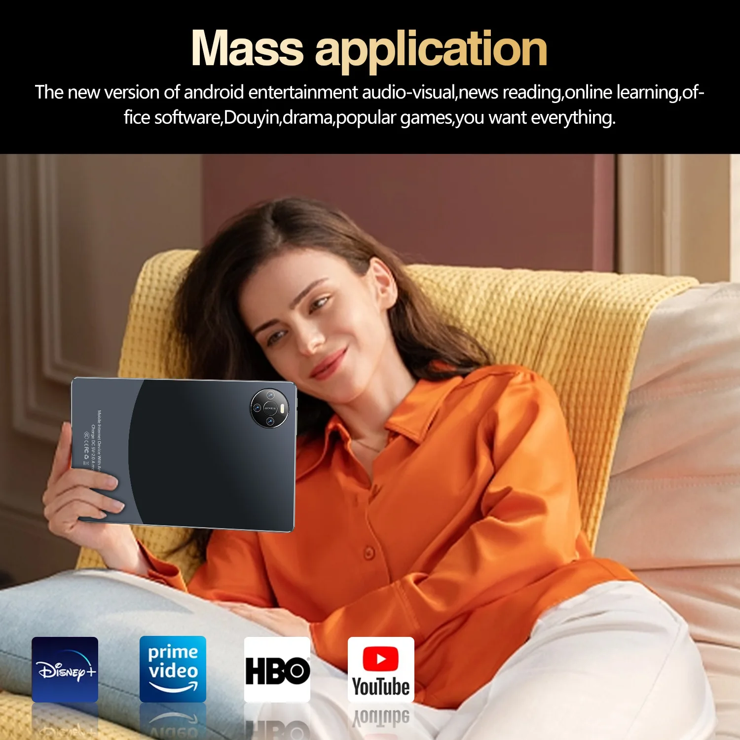 تابلت مكتبي للألعاب مقاس 10.1 بوصة يعمل بنظام أندرويد وبلوتوث