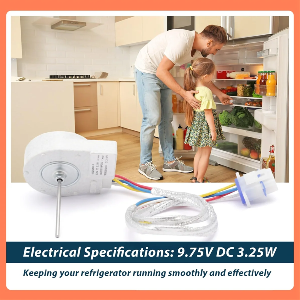 A74X WR60X10277 ترقية الثلاجة المبخر مروحة المحرك استبدال ل GE الثلاجة الفريزر Evap استبدال أجزاء 197D2039P013