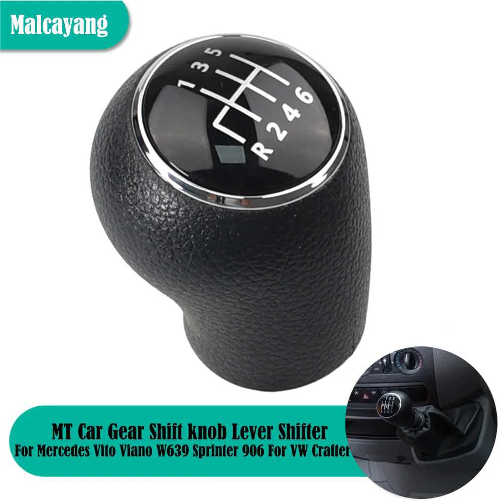 Car Styling Shifter Manual Gear Shift Knob 6 Speed For Mercedes benz Vito Viano W639 Sprinter 906 VW Crafter 2.0 TDI 2010-2017