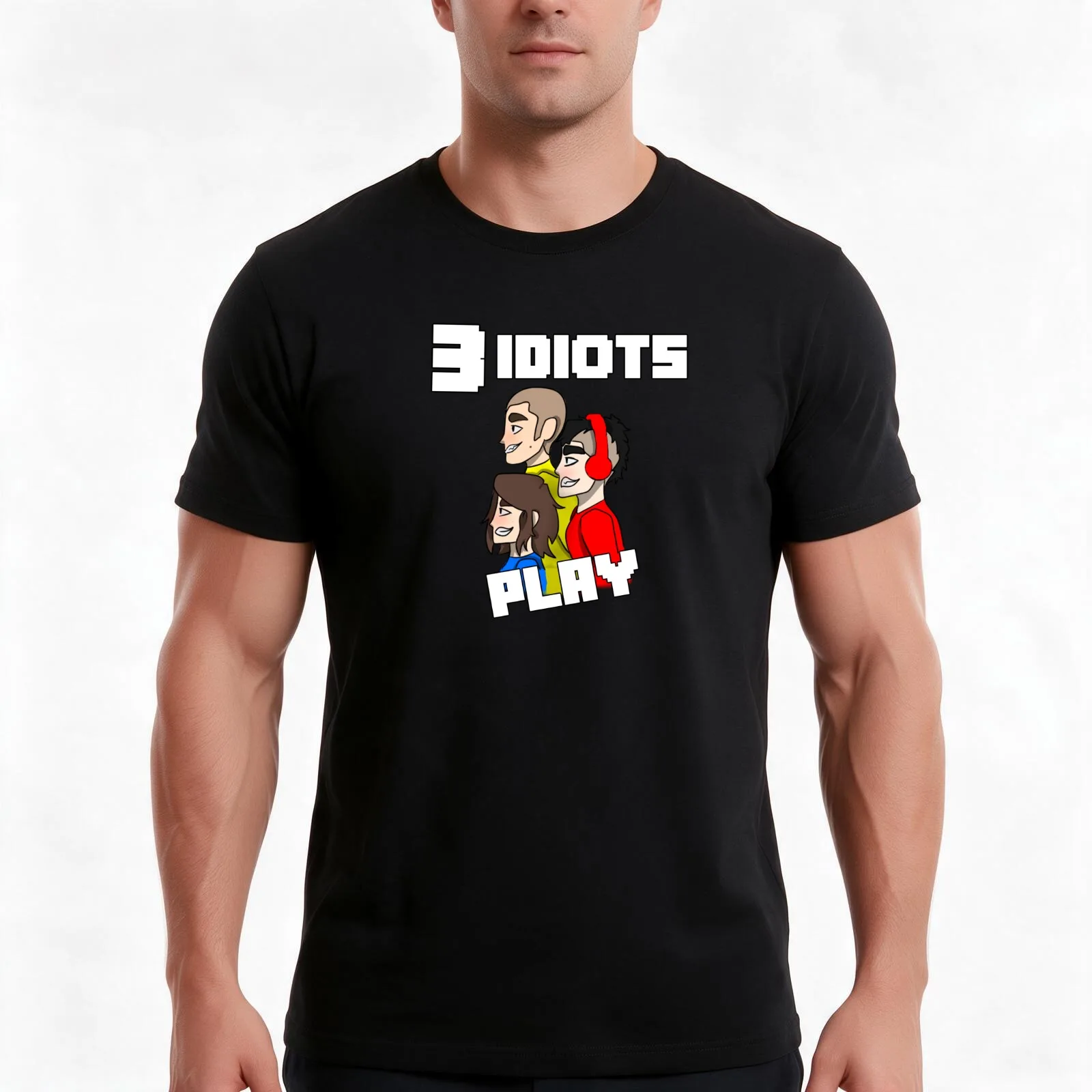 3 Idiots Play T-Shirt Summer Casual Cotton Tee Oversized Streetwear Tops Vintage Graphic Print Loose Fit Short Sleeve