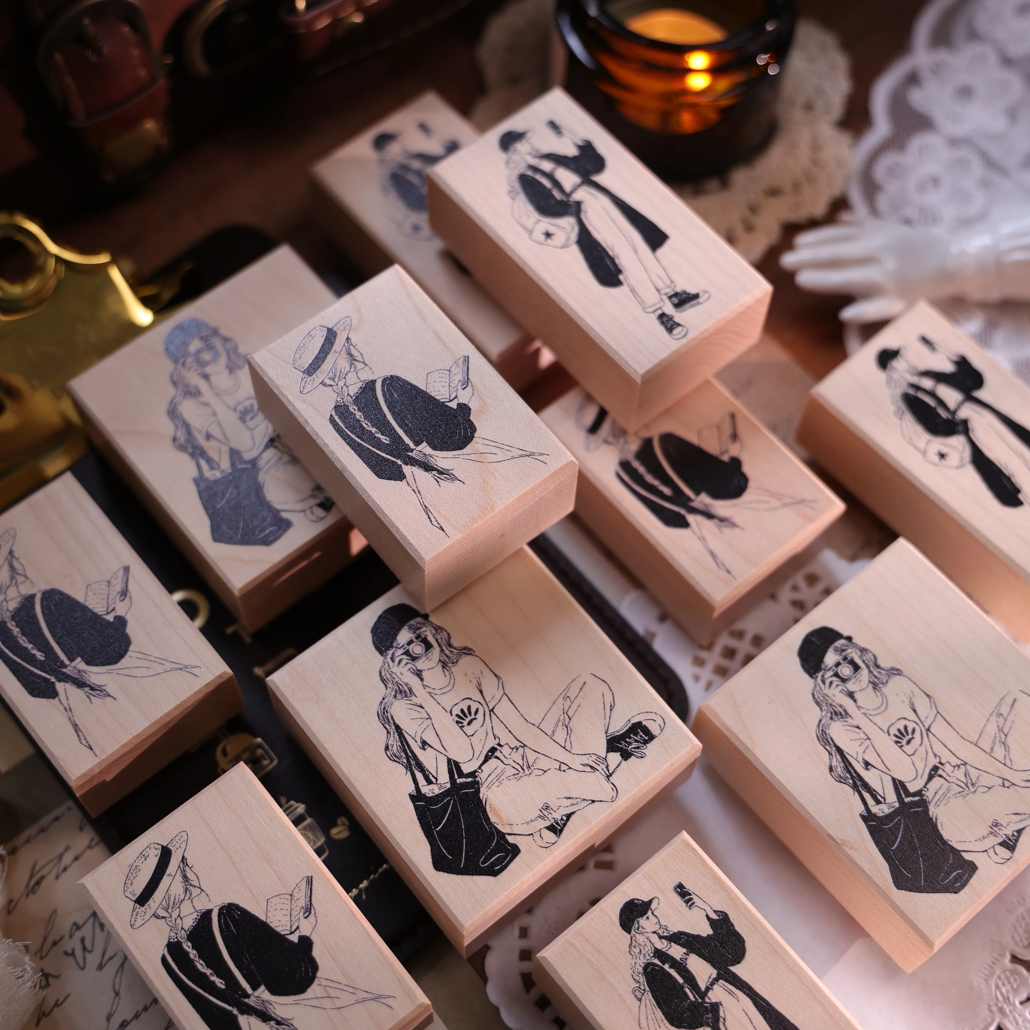 Vintage Collectible Stamps - YiEr Studio Sello de Goma de