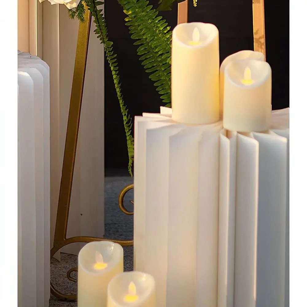 Realistic LED Candle Light Rechargeable Remote Control Flameless Flickering Lamp Wedding Birthday Party Romantic Home Decorative