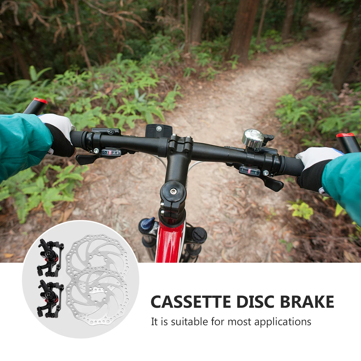 

1Pair Mechanical Front Rear Bike Disc Brake Kit Silver Aluminum 160Mm Rotor Mountain Bicycle Disc Brake Set for Cycling