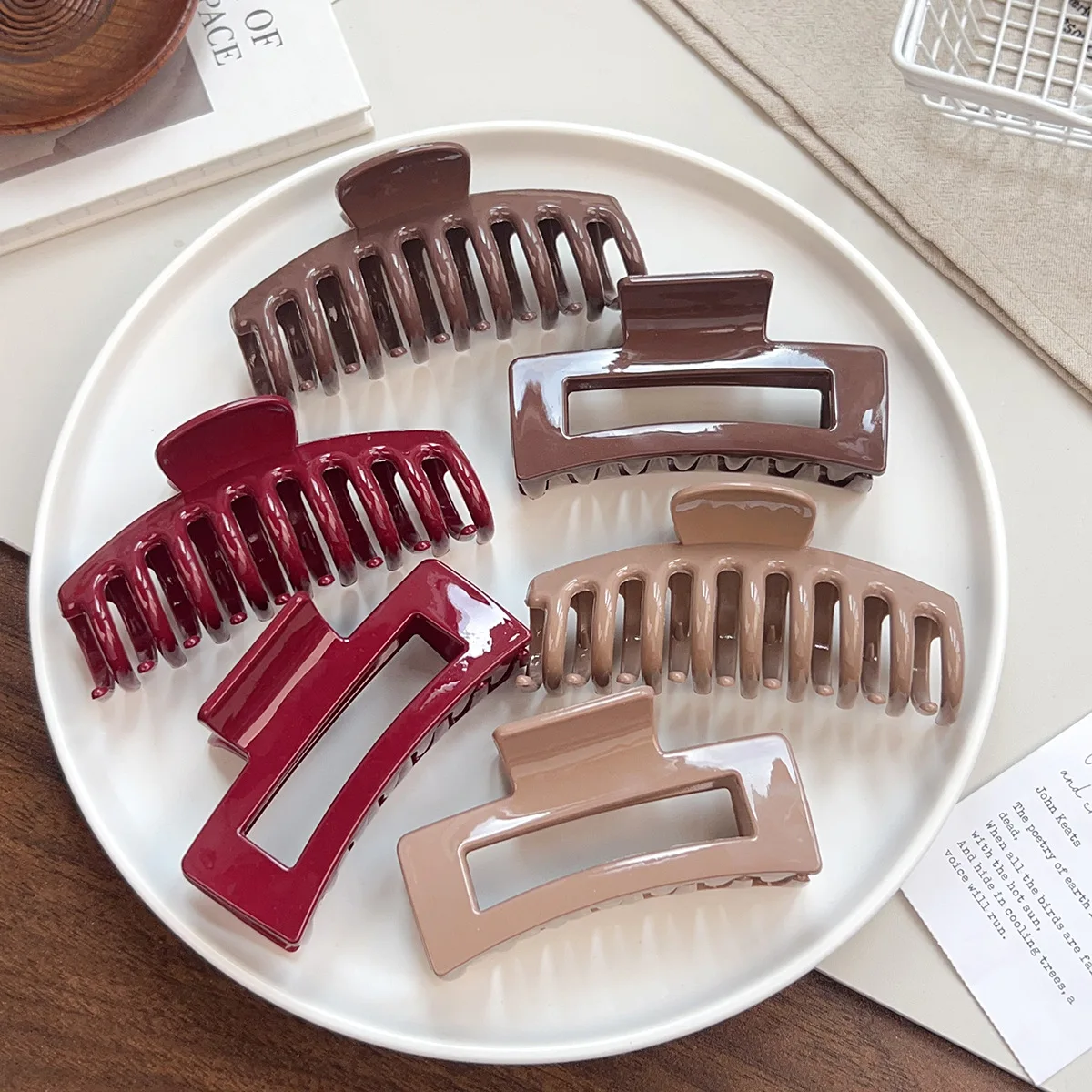 Neue weiche Silikon-Haarnadel, großer quadratischer Kiel-Hai-Clip, Hinterkopf, Haarvolumen, Haarklammer, Haar-Accessoires