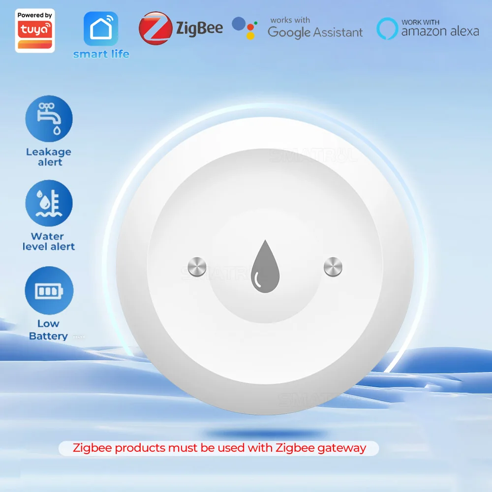 ZigBee Water Leak Sensor Tuya Smart Home Device Flood Detector Leak Detection Alarm for Smart Life Home Automation Security