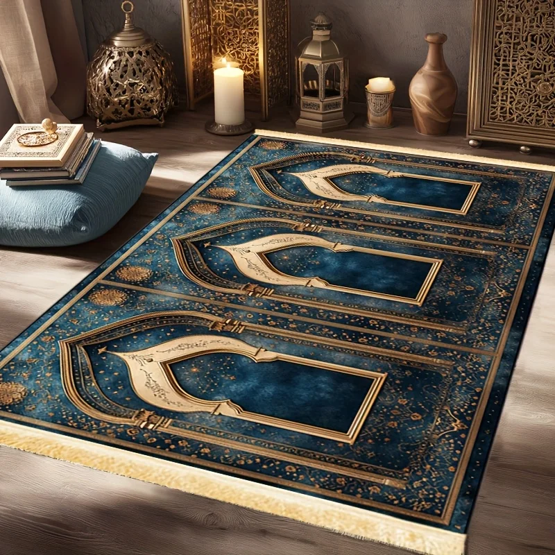 VIKAMA Islamic prayer mat in light luxury style for home use Muslim home prayer mat Ramadan High-End Decorative Floor Mat