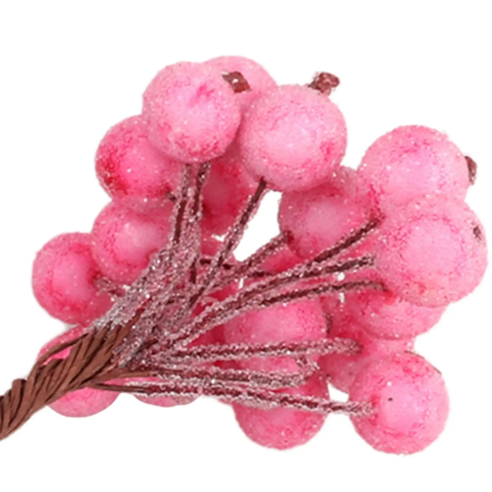 Artificial Frosted Holly Berries Christmas Tree Decorations Home Decor Fake Berries for Party Winter Crafts Wreath Vase Fillers