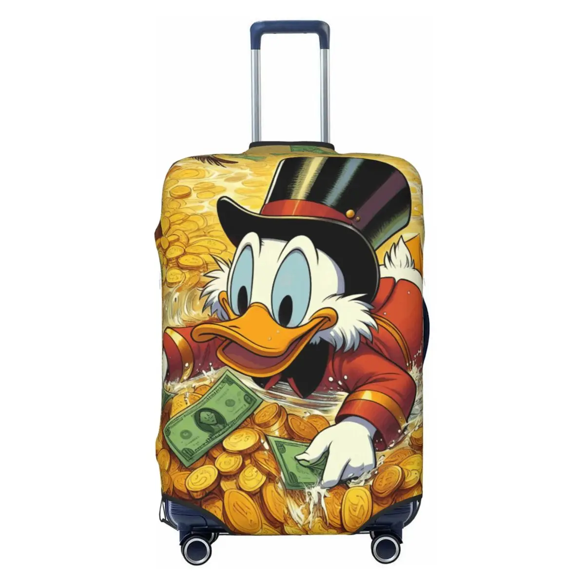 

Custom Comics Donald Duck Luggage Cover Protector Funny Travel Suitcase Protective Cover for 18-32 Inch