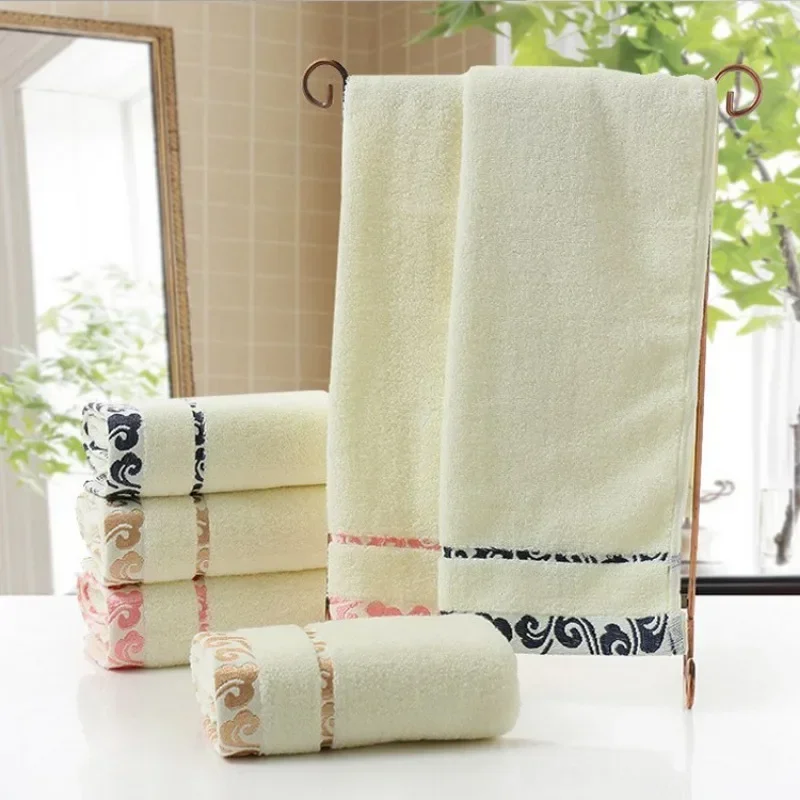 Towel Set Thick Soft Print Bath Hand Hotel Spa Face Kitchen Hair Towel For Adults and Kids toalha de banho havlu toallas recznik