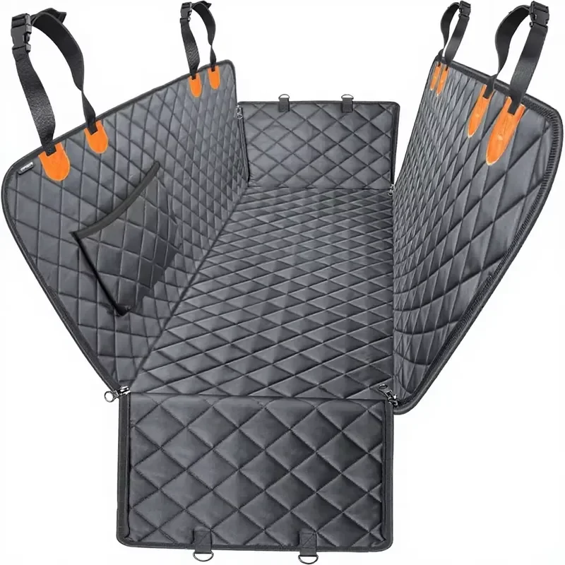 for MELCO Dog Car Seat Cover 100% Waterproof 600D Heavy Duty Scratch-Proof Nonslip Durable Soft Hammock Back Seat for SC-015