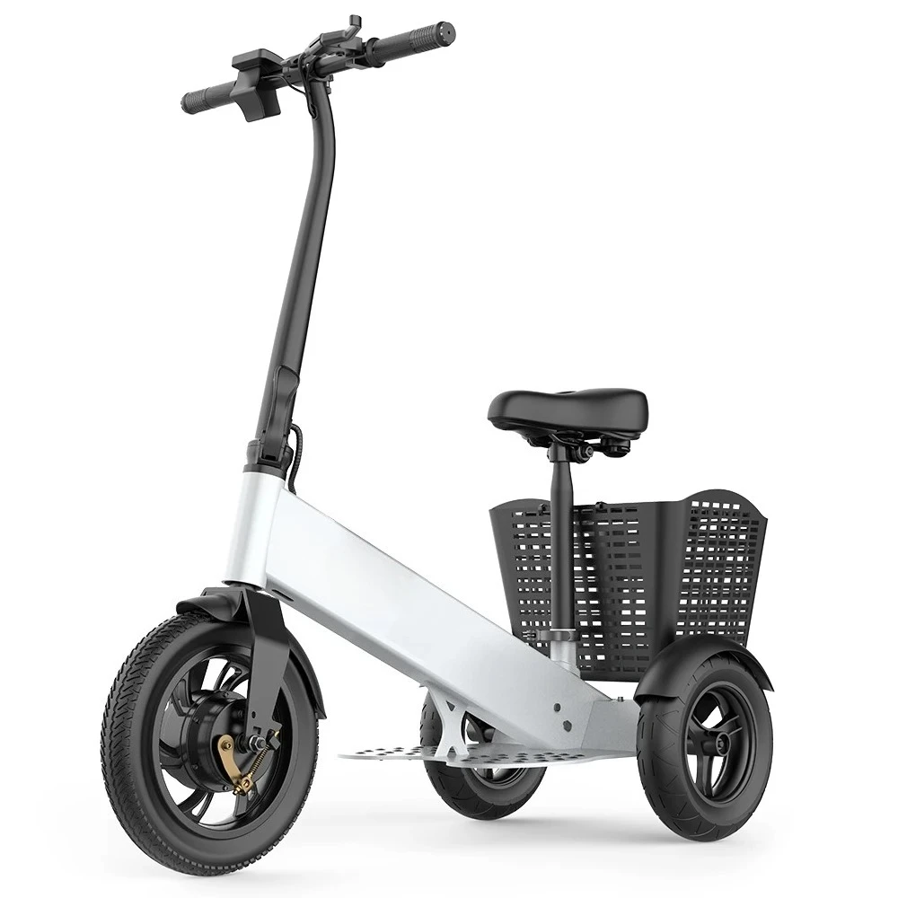 Warehouse Newly Unique Design 36V 350W 12 Inch 3 Wheel Electric Scooter with Seatcustom