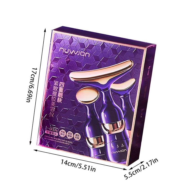 3-in-1 gezichtsmassager Nek Gezichtsoogmassage Introducer Microstroom Huidverjonging Anti-aging Schoonheidsapparaat Schoonheidstools