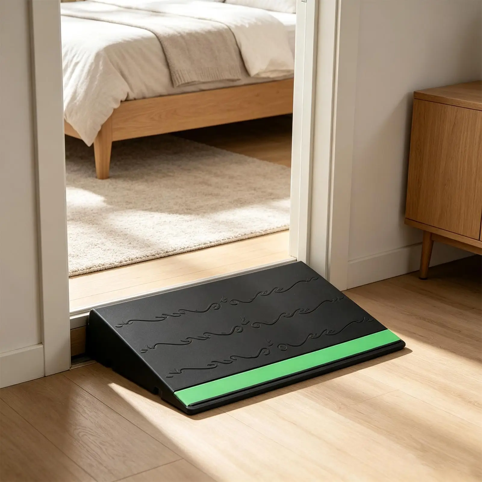 door threshold ramp door frame ramp mat with glow in dark strip Indoor Anti-Slip Safe Ramp For Home Entrance Power Scooters Curb