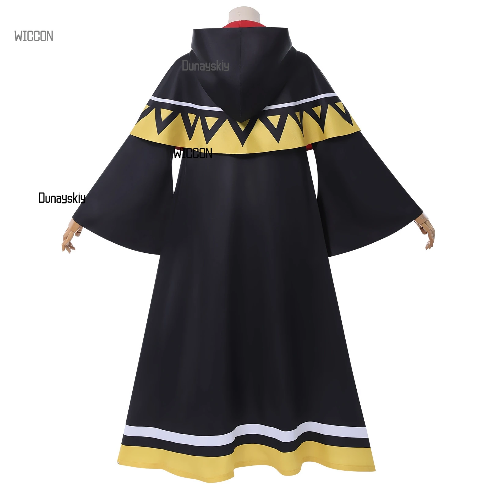 زي سر الساحرة الصامتة مونيكا ايفريت التأثيري - فستان نون أنيمي على طراز لوليتا القوطي للمؤتمرات/الهالوين