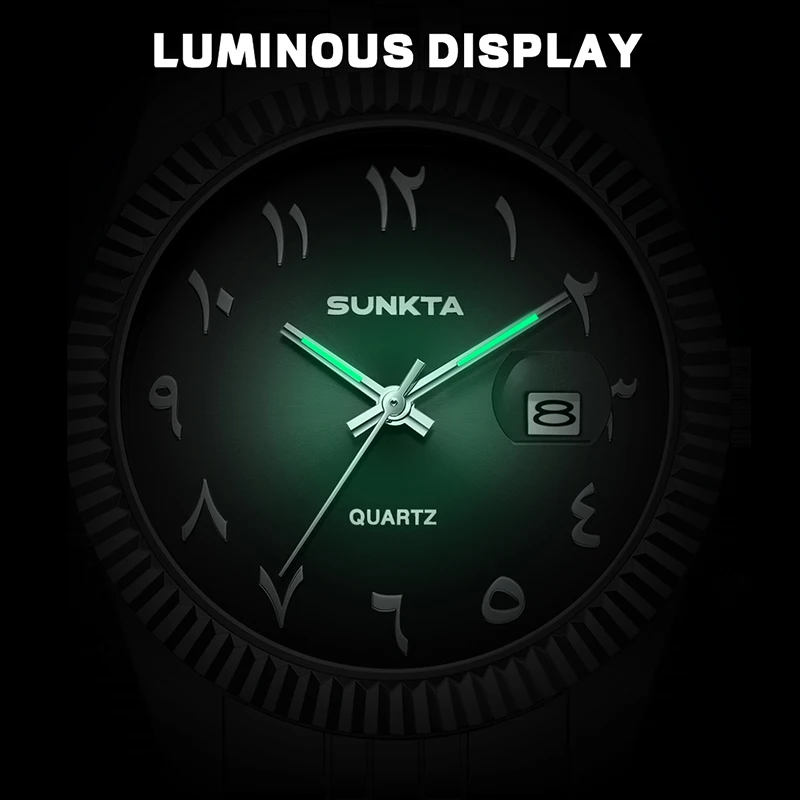 SUNKTA السيدات ساعات مضيئة العلامة التجارية الفاخرة مقاوم للماء كوارتز ساعة معصم المرأة بسيطة أنيقة سوار ساعة هدية للنساء #2