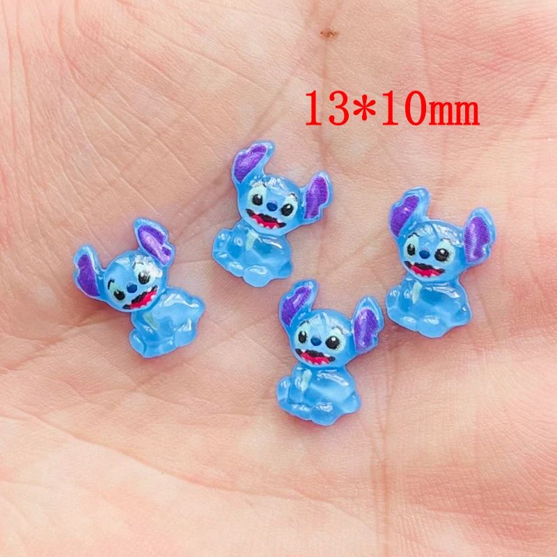 50 Pcs Cute Mini Cartoon Big Ear Monster Resin Figurine Crafts Cabochon Ornament Jewelry Manicure Hairpin Making Accessories