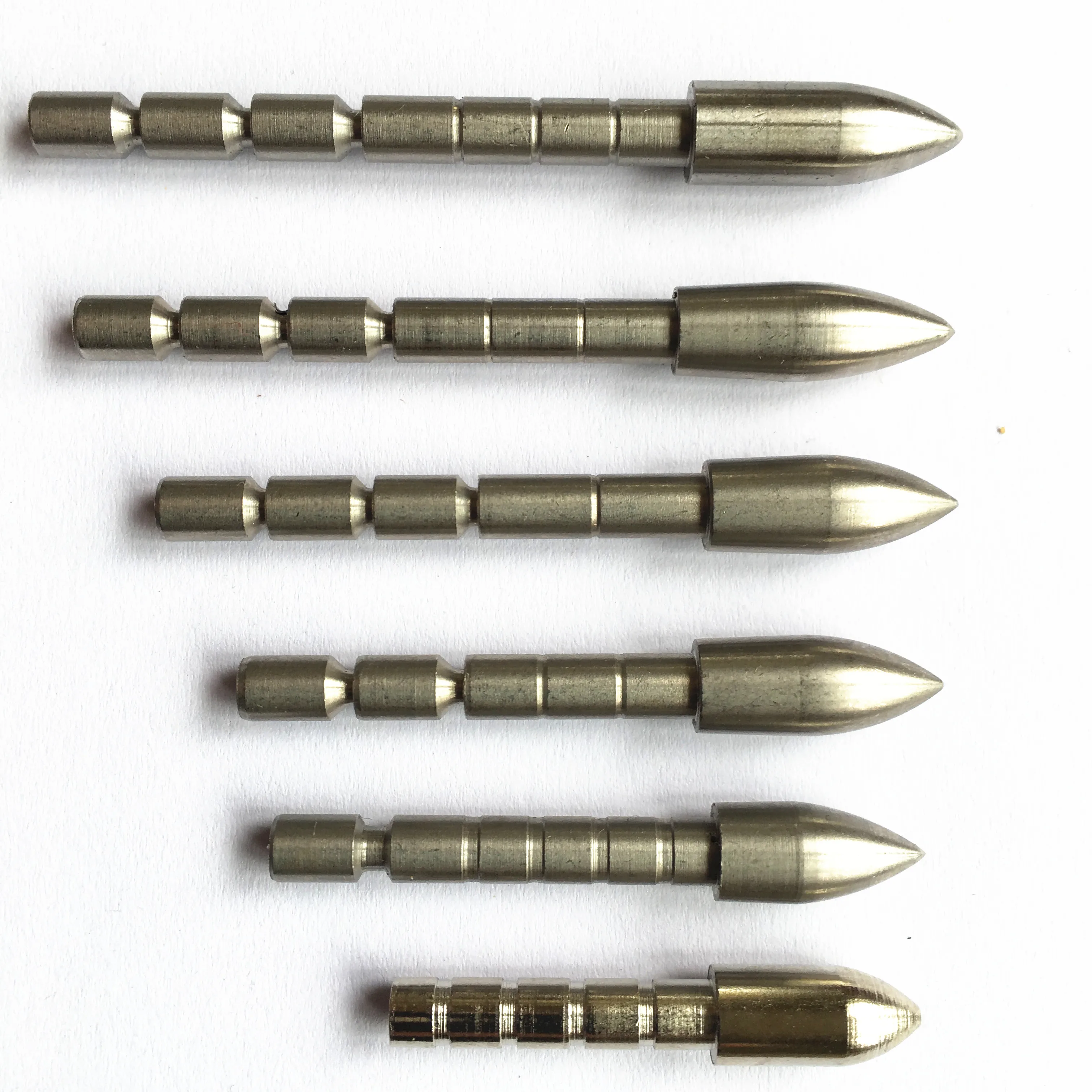 12pcs 70 80 90 100 110 120 Grain Stainless Steel Bullet Point Tip For ID 4.2 mm carbon Arrow Shaft  Archery Bow Hunting