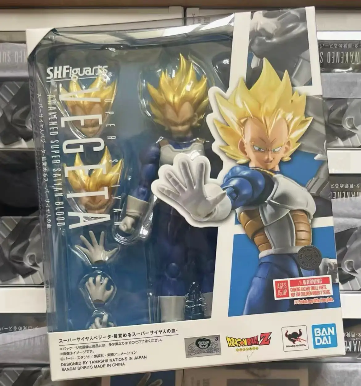 Original Bandai SH Figuarts SHF Dragon Ball SS VEGETA despertado Super Saiyan sangre figuras de acción Anime modelo colección de juguetes