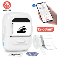 Marklife P50 Adhesive Label Printer Wireless Pocket Sticker Label Maker Portable Mobile Printer For Office Home DIY Tag Inkless