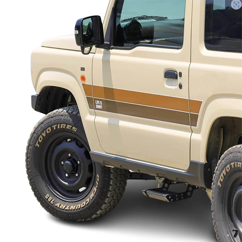 Double Brown Decal Waistline Stripe Stickers Pair Wrap Kit Decoration Modified Accessories for Suzuki Jimny