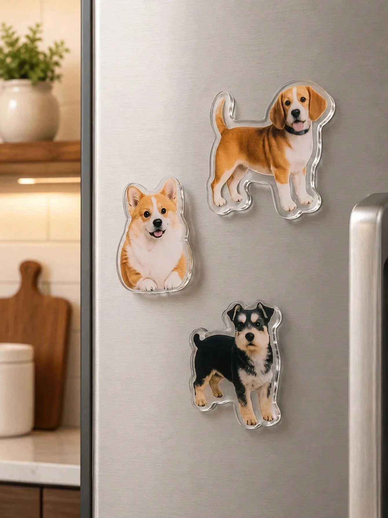 Customized Photo Acrylic Fridge Magnets, Personalized Photo Fridge Magnets, Photo Magnets, Cute Fridge Magnets, Strong Fridge