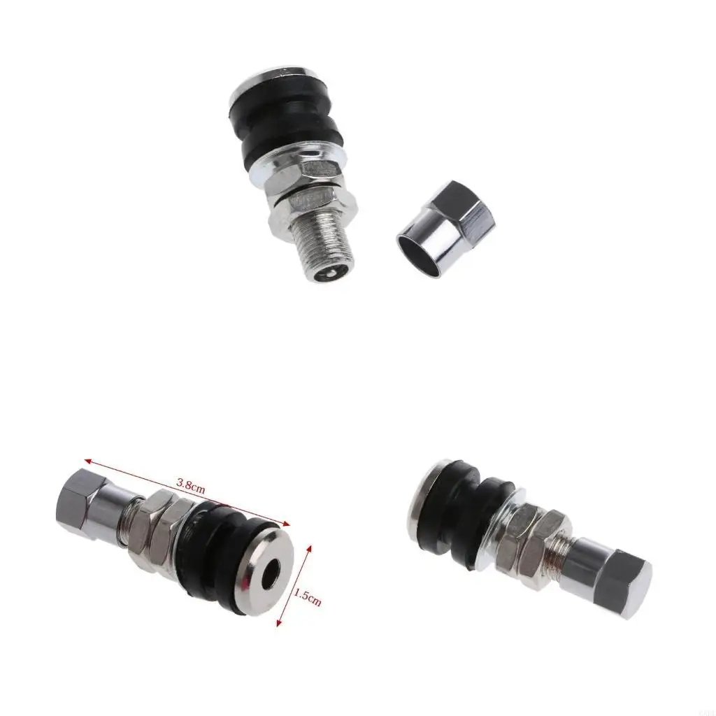 6XDF 2Pcs Wheel Tire Tubeless Valves Stems Adapter for Motorcycle Car Bike Bicycles